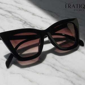 Cat Eye Retro Sunglasses for Women and Men| Gradient Sunglasses| Big Frame Sunglasses| Lightweight Sunglasses| Vintage Style Sunglasses