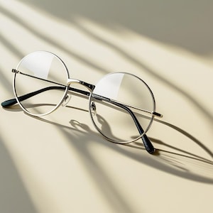 Vintage Style Round Metal Frame Glasses for Women and Men| Clear Round Glasses| Circle Frame Glasses| Round frame Eyeglasses| Plain Lens