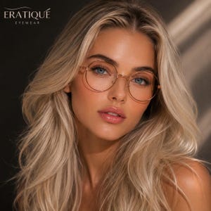 Vintage Inspired Round Copper Gold Colored Metal Frame Glasses| 55MM Clear Lens Glasses |Fashion Frames