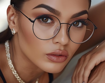Vintage Style Round Blue Light Blocking Glasses | Thin Metal Frame - 55MM Lens