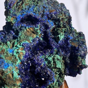 Azurite with Malachite Natural Crystal Mineral Specimen
