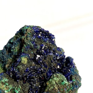 Azurite with Malachite Natural Crystal Mineral Specimen
