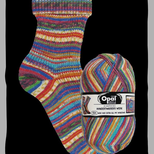 Opal Sock Yarn Hundertwasser 4, 100g/465yds, #4055 FREE shipping (any two+)