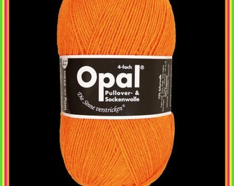 Opal Sock Yarn Uni Solid, 100g/465 yds, #2013 Neon Orange FREE shipping (any two+)