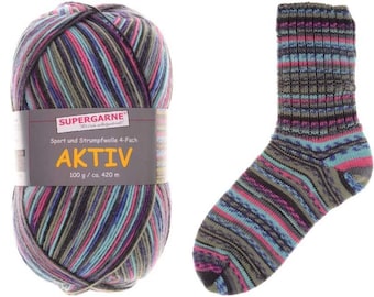 Supergarne Sock Yarn Aktiv 4-ply superwash 100g/459yd Africa #2362 FREE shipping (any two+)