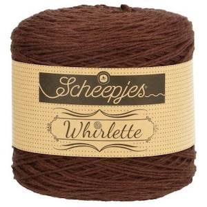 Scheepjes Whirlette yarn cake cotton acrylic 100g 497yds #863 Chocolate