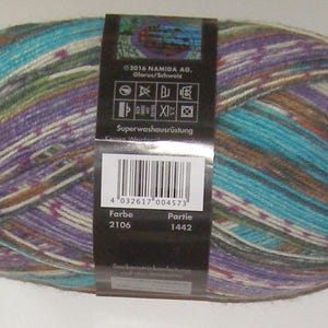 Opal Sock Yarn Hundertwasser, 100g/465yds, 2106 FREE shipping any two image 2