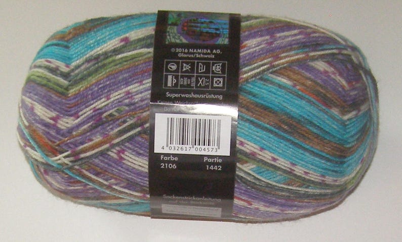 Opal Sock Yarn Hundertwasser, 100g/465yds, 2106 FREE shipping any two image 2