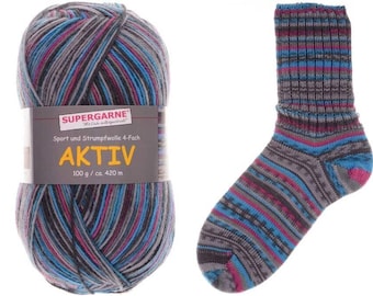 Supergarne Sock Yarn Aktiv 4-ply superwash 100g/459yd Africa #2368 FREE shipping (any two+)