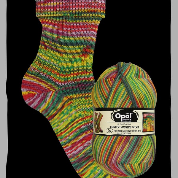 Opal Sock Yarn Hundertwasser 4, 100g/465yds, #4056 FREE shipping (any two+)