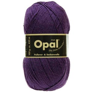 Opal Sock Yarn Uni Solid, 100g/465 yds, #3072 Violet Purple FREE shipping (any two+)