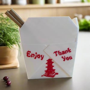 Chopstick Takeout Box Planter with Drip Tray