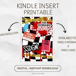 True Crime Themed | Kindle Clear Case Insert