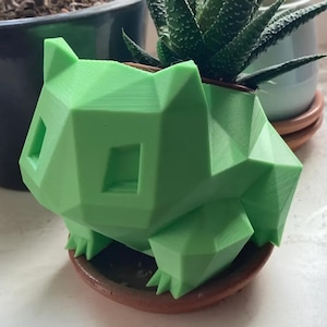 Bulbasaur Planter – 3D Printed Bulbasaur Plant Pot, Perfect for Succulents and Small Plants