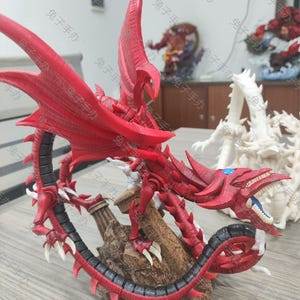 Figura de resina impresa en 3D de Yu-Gi-Oh! Slifer, el dragón del cielo, colección de anime, estatua de exhibición vintage, decoración de escritorio, juego de cartas de Dios, regalo para fanáticos de Yami Yugi