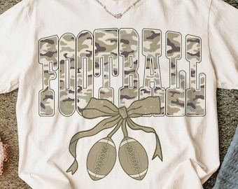 Camo Football PNG: Preppy Sublimation Design (Digital Download)