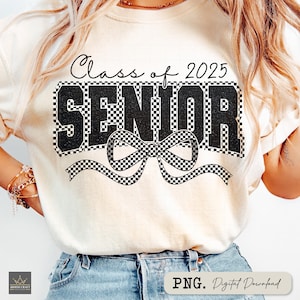 Senior coquette 2025 png, class of 2025 png, Coquette Senior 2025 Png, Senior mom checkered png, Graduation png, mothers day png, senior png