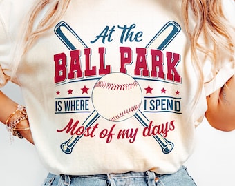 Vintage Baseball Mom PNG: Ballpark Game Day Design (Digital Download)