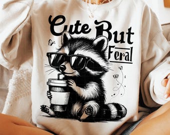 But Feral Raccoon PNG | Retro Sarcastic Design (Digital Download)
