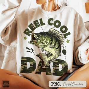 Retro Reel Cool Dad PNG, Wishin&#39; I Was Fishin&#39; Png, Fishing Dad Shirt Design Png, Bass Fishing Png, Father&#39;s Day Gift Png, Dad Birthday Png