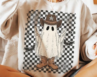 Halloween Cowboy Ghost PNG: Western Cowgirl, Spooky Fall (Digital Download)