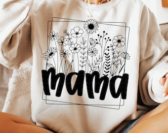 Floral Mama PNG: Wildflower Sublimation Design (Digital Download)
