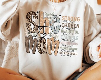Sie ist Mama PNG: Christian Mama Design (Digital Download)