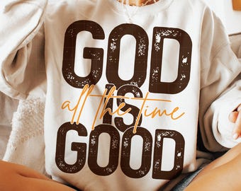 God is Good PNG: Christian Bible Verse Design (Digital Download)