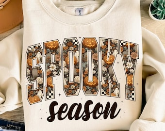 Spooky Season Pumpkin PNG - Halloween Fall Sublimation Design (Digital Download)