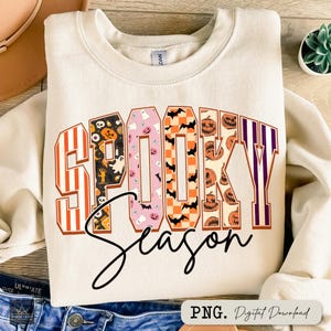 Spooky Season PNG, Retro Halloween Spooky Coquette Png, Halloween png, Spooky png, Pumpkin Halloween png, Fall png, Halloween Sublimation