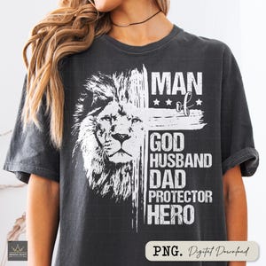 Man Of God Png, Dad Png, Christian Png, Bible Verse Png, Jesus Png, Dad Lion Png, Father Png, Christian Cross Png, Dad Shirt, Christian Dad