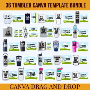 Tumbler Wrap Canva Template: Mug Sublimation Design (Digital Download)