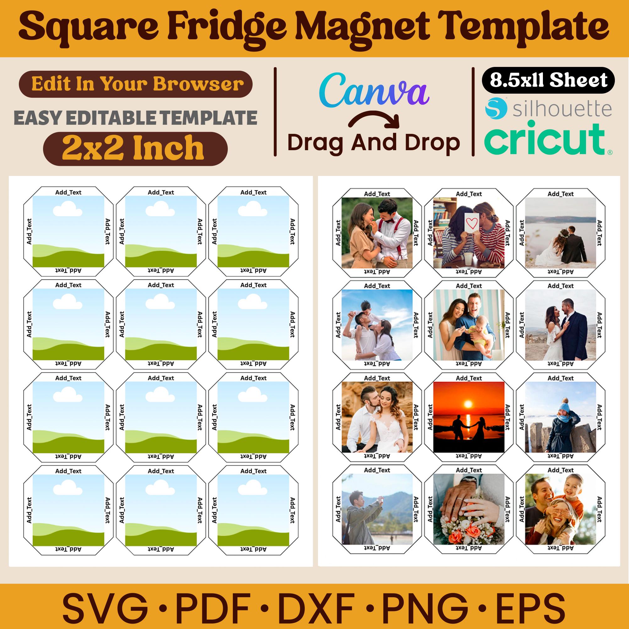 Editable Fridge Canva Template Pack 5 DIY Designs (digital