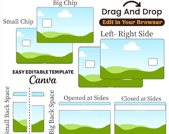 Sjabloon creditcardskin: bewerkbare canva-svg, doe-het-zelfkaartomslag