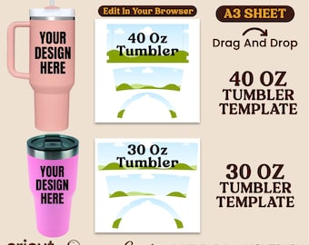 Canva Tumbler Template: 40 Oz & 30 Oz Sublimation Wrap (Digital Download)