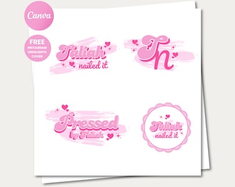Logo Templates Nails Design Logo Lash Beauty Logo Nail Business Logo Lashtech Templates Logo Editable Nailtech Logo Nail Lash Beauty Logo