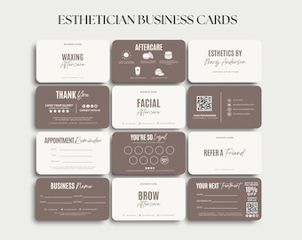 Esthetician Skincare Card Esthetician Business Card Beauty Esthetician Gift Card Aftercare Facial Esthetician Forms Canva Card Esthetician