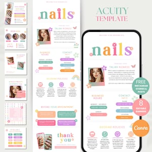Acuity Nails Scheduling Template Acuity Nail Tech Booking Site Nail Website Acuity Nail Tech Acuity Canva Nail Acuity Schedule Nail Acuity