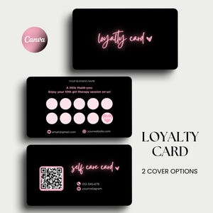 Loyalitätskarte Beauty Template Hair Card Canva Loyalty Reward 2017 Nail Tech Card Loyalty Hairstylist VIP Loyalty Card