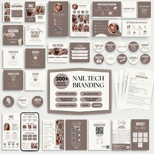 Nail Brand Kit Bundles Nails Template Nailtech Branding Kit Nail Business Card Instagram Nail Posts Acuity Nail Booking Flyer Nailtech Brand
