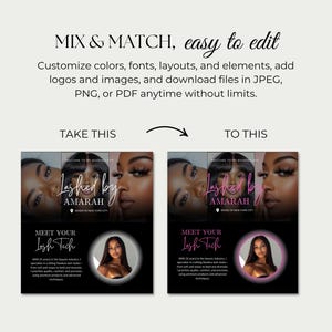 Lash Tech Acuity Scheduling Website Lash Stylist Acuity Template Lash Site Schedule Canva Black Acuity Editable Lashing Acuity Booking Lash image 3
