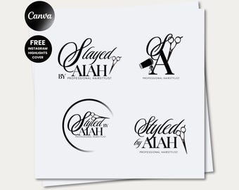 Hair Artist Logo Nailtech Template Logo Nails Lashes Logo Business Hair Logo Bundles Nail Business Logo Designs Beauty Hair Logo Hairstylist