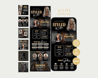 Hair Acuity Scheduling Template Hairstylist Acuity Website Template Hair Schedule Acuity Hairstylist Booking Site Hair Acuity DIY Template