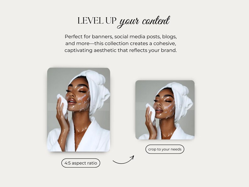May include: A woman with a white towel wrapped around her head is washing her face with a white washcloth. She is wearing a white robe. The image is cropped to show only her face and shoulders.