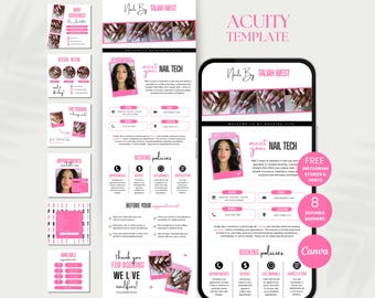 Nails Acuity Scheduling Template Nail Tech Acuity Site Nail Schedule Acuity Booking Site Nail Acuity Pink Nail Stylist Acuity Website Nail