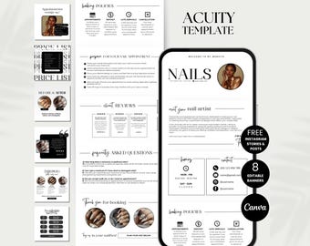 Nail Acuity-planningssjabloon Nail Tech Acuity-website Nagelsjabloon Acuity Nail Tech-website Acuity Canva Acuity-sjabloon Nagelstylist