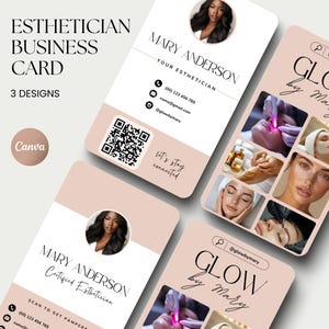 Kosmetikerin Visitenkarte Business Instagram Kosmetikerin Branding Canva Card Beauty Visitenkarte DIY Kosmetikerin Visitenkarte Kosmetikerin Bundle