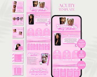 Esthetician Acuity Template Scheduling Esthetician Acuity Booking Site Esthetician Canva Website Acuity Esthetician Booking Acuity Site