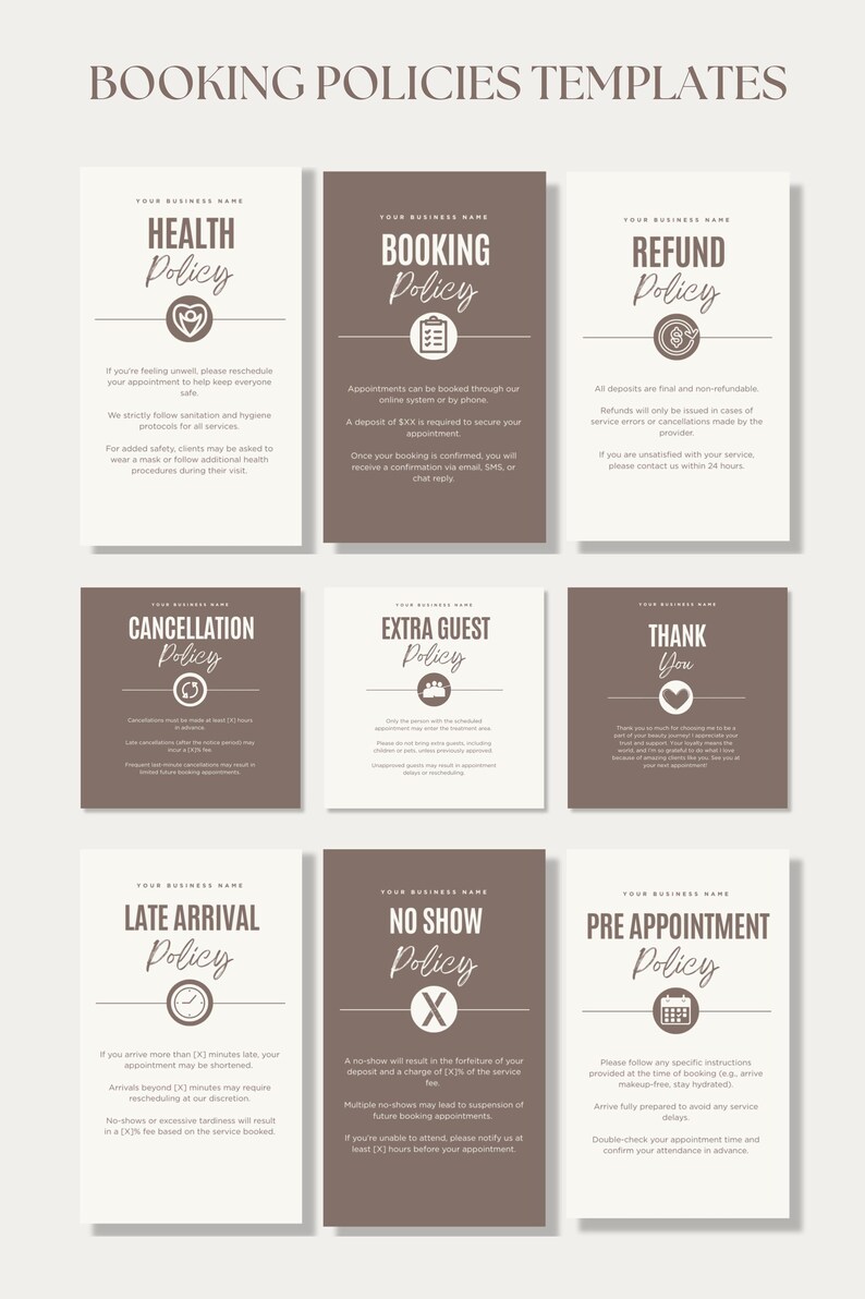 Booking Policies Template Canva Policy Instagram Story Nailtech ...