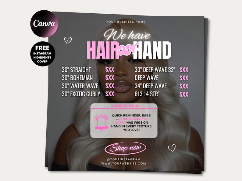 Wig Pricelist Flyer Wig Hair Sales Flyer Wig Special Flyer Hair Wig Books Flyer Wig Install Books Wig Sale Flyer Hair Wig Flyer Template image 1